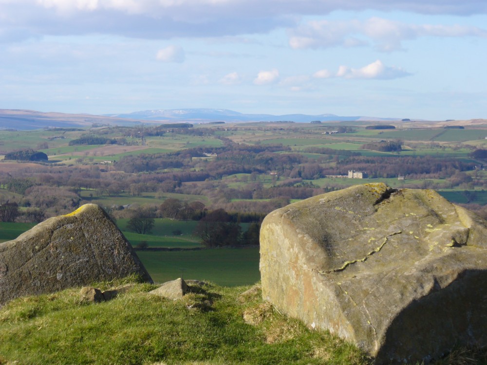 View from Hadrian's Wall, across the North Tyne Valley